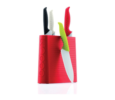  Подставка для ножей Bodum Bistro, красная, 21,4 см, фото 3 