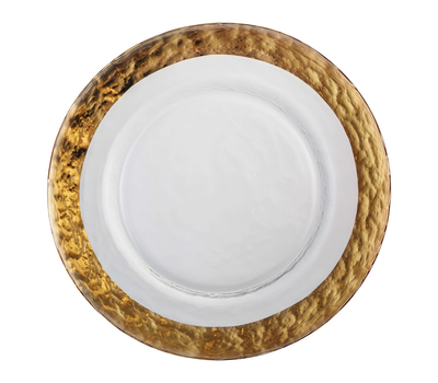  Тарелка обеденная Gold Eisch Colombo, прозрачная/золотой, 28 см, фото 1 