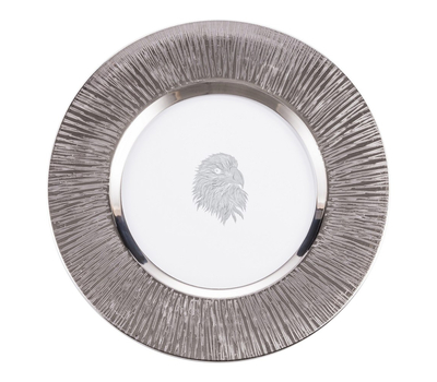  Тарелка сервировочная Platin Eisch Silas, прозрачная/платина, 35 см, фото 1 