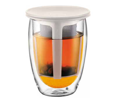  Термостакан Bodum Tea For One, с фильтром, белый, 0,35 л, фото 1 
