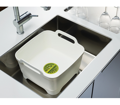  Контейнер для мытья посуды Joseph Joseph Wash&Drain™, белый, 30.5см, фото 3 