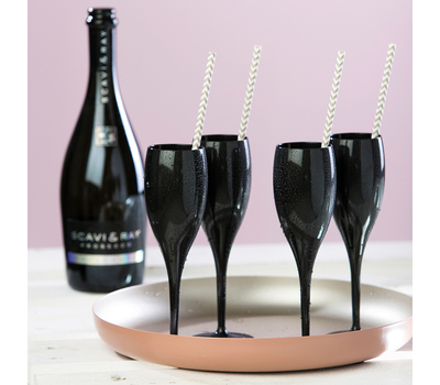  Набор бокалов для шампанского Koziol Superglas Cheers No. 1, синий, 100мл - 4шт, фото 5 