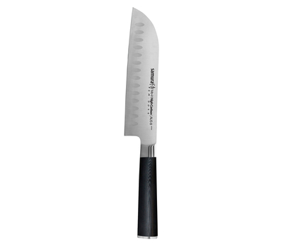  Нож Сантоку Samura Mo-V, 18см, выемки на лезвии, нержавеющая легированная сталь, фото 1 