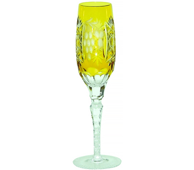  Бокал для шампанского Ajka Crystal Grape 180мл, желтый, цветной хрусталь, фото 1 
