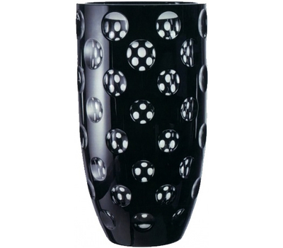  Ваза хрустальная Ajka Crystal Checker - 30см, черная, фото 1 