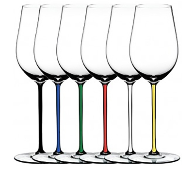  Набор бокалов для белого вина Riesling/Zinfandel Riedel Fatto a Mano, 395мл, цветные ножки - 6шт, фото 1 