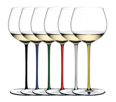  Набор бокалов для вина Oaked Chardonnay Riedel Fatto a Mano, 620мл, цветные ножки - 6шт, фото 1 