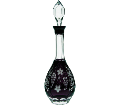  Графин для водки Ajka Crystal Grape, 750мл, фиолетовый, цветной хрусталь, фото 1 