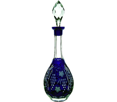  Графин для водки Ajka Crystal Grape, 750мл, синий, цветной хрусталь, фото 1 