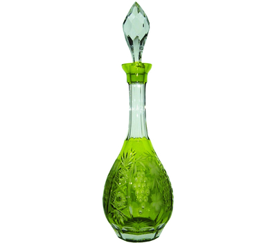 Графин для водки Ajka Crystal Grape, 750мл, ярко-зеленый, цветной хрусталь, фото 1 