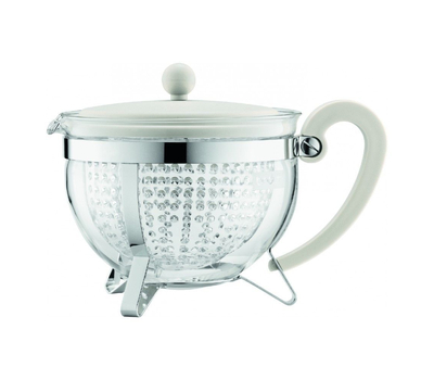  Чайник заварочный Bodum Chambord, с ситечком, белый, 1.3л, фото 3 