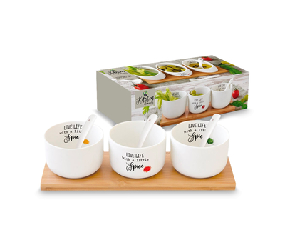  Сервировочный набор Easy Life R2S Kitchen Elements, белый, 26 х 8,5 х 7,5 см, фарфор - 7 предметов, фото 1 