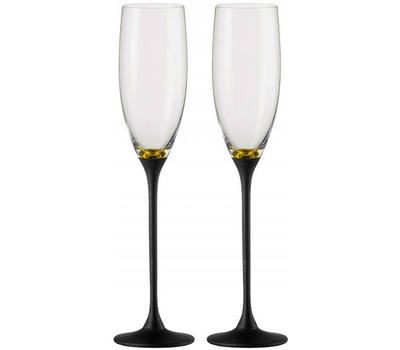  Бокалы для шампанского Eisch Champagner Exklusiv, черные/золото, 180 мл - 2 шт, фото 1 