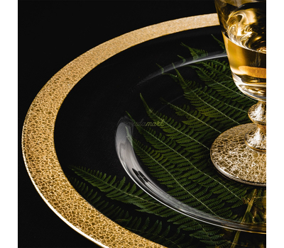  Тарелка сервировочная Eisch Gold Rush, прозрачная/золото, 35 см, фото 2 