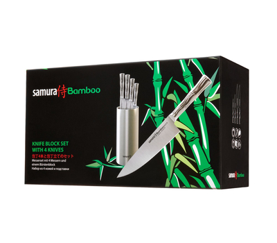  Набор ножей на подставке Samura Bamboo, 5 предметов, нержавеющая легированная сталь, фото 3 