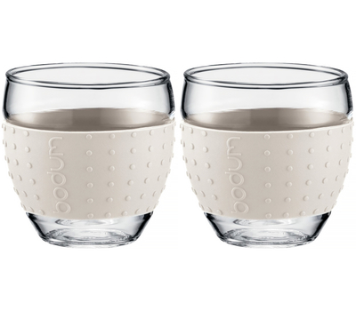  Чашки Bodum Pavina, с силиконовым ободком, белые, 0.35л - 2 шт, фото 1 