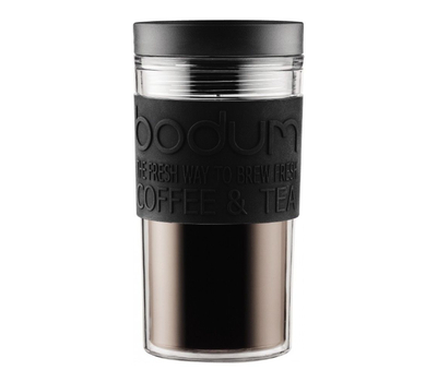  Термостакан Bodum Bistro, дорожный, черный, 0,35 л, фото 1 