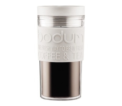  Термостакан Bodum Bistro, дорожный, белый, 0,35 л, фото 1 