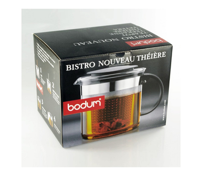  Чайник заварочный Bodum Bistro Nouveau, с ситечком, черный, 1 л, фото 3 