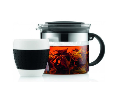  Чайник заварочный Bodum Bistro Nouveau, с ситечком, черный, 1 л, фото 4 