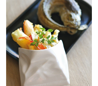  Конверт для картофеля фри Revol Appy Cuisine, белый фарфор, 12х11х7 см, фото 3 
