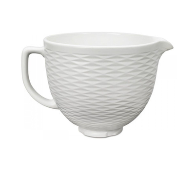  Чаша (дежа) керамическая KitchenAid 4.7л, белая, рифленая поверхность — арт.5KSMCB5TLW, фото 1 