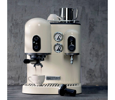  Кофемашина KitchenAid Artisan Espresso 2 бойлера, кремовая — арт.5KES2102EAC, фото 4 