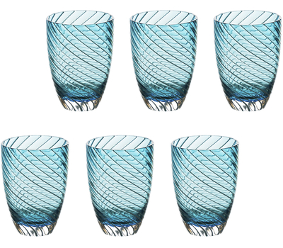  Цветные стаканы Italesse Vertigo Tumbler, голубые, 380мл - 6шт, фото 1 