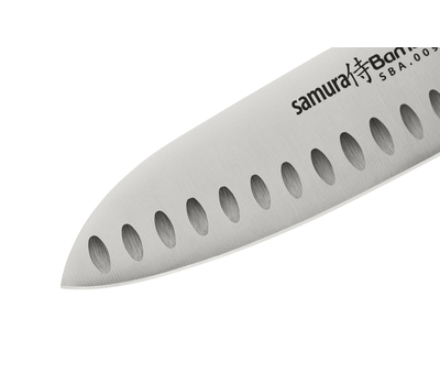  Нож Сантоку Samura Bamboo, 16см, выемки на лезвии, нержавеющая легированная сталь, фото 7 