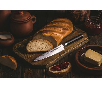  Универсальный кухонный нож Samura Damascus, 15см, дамасская сталь, фото 6 