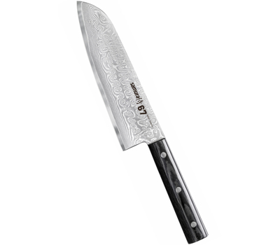  Поварской нож Сантоку Samura 67 Damascus, 17.5см, дамасская сталь, фото 1 