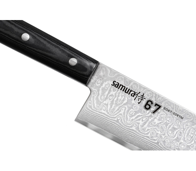  Шеф нож Samura 67 Damascus, 24см, дамасская сталь, фото 2 