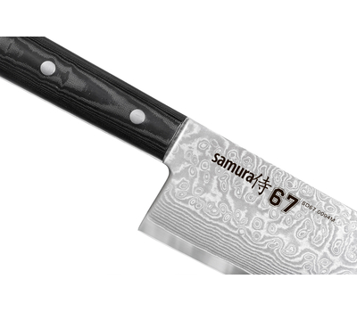  Поварской нож Сантоку Samura 67 Damascus, 17.5см, дамасская сталь, фото 2 