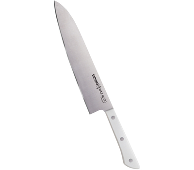  Шеф нож кухонный Samura Harakiri, 24см, ,белая рукоять, нержавеющая легированная сталь, фото 1 