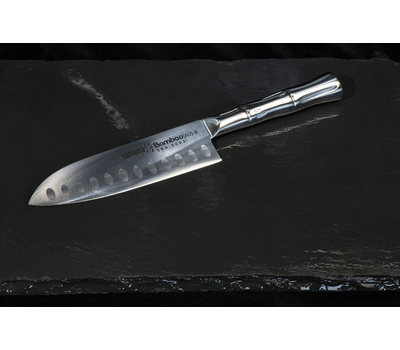  Поварской нож Сантоку Samura Bamboo, 13,7см, выемки на лезвии, нержавеющая легированная сталь, фото 2 