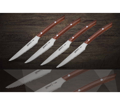  Ножи для стейка Samura, 12,5см, нержавеющая легированная сталь - 4шт, фото 4 