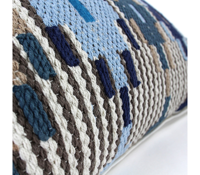  Декоративная подушка 40х60см Tkano Ethnic, бежево-голубая, 1000г, фото 11 
