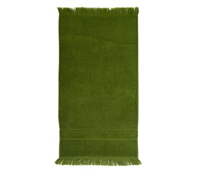 Банное полотенце Tkano Essential, с бахромой, оливково-зеленое, 70х140см, фото 4 