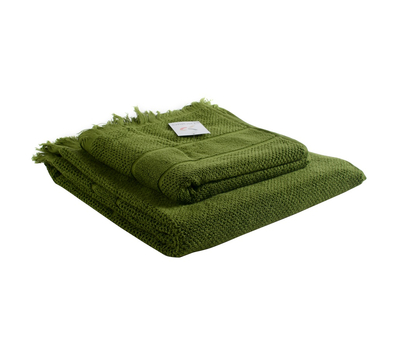  Банное полотенце Tkano Essential, с бахромой, оливково-зеленое, 70х140см, фото 1 