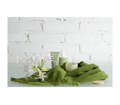  Банное полотенце Tkano Essential, с бахромой, оливково-зеленое, 70х140см, фото 3 