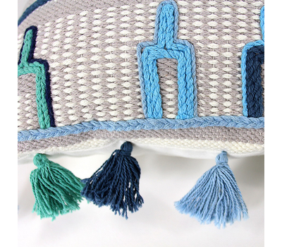  Чехол на подушку Tkano Ethnic, бежево-голубой, 30х60см, фото 7 