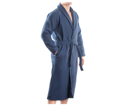  Банный халат Tkano Essential, темно-синий, размер S/M, фото 3 