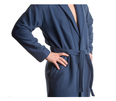  Банный халат Tkano Essential, темно-синий, размер S/M, фото 5 