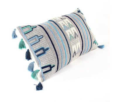  Чехол на подушку Tkano Ethnic, бежево-голубой, 30х60см, фото 5 