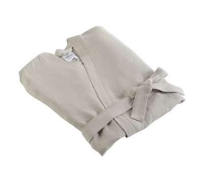 Льняной халат Tkano Essential, бежевый, размер S, фото 5 