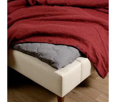  Пододеяльник 1.5 спальный Tkano Essential, льняной, бордовый, 150х200см, фото 3 
