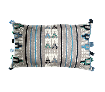  Чехол на подушку Tkano Ethnic, бежево-голубой, 30х60см, фото 1 