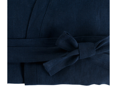  Льняной халат Tkano Essential, темно-синий, размер S, фото 9 