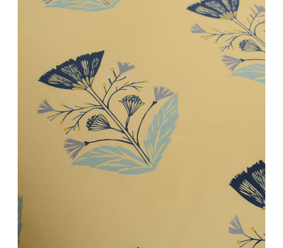  Комплект постельного белья полутораспальный Tkano Essential, сатин темно-синего цвета с принтом Летний цветок, фото 5 