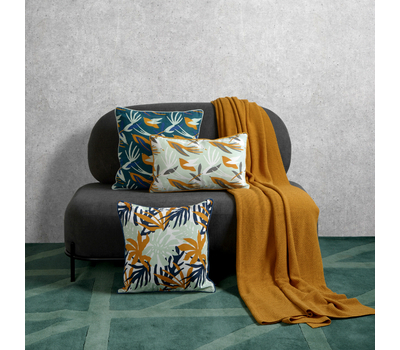  Чехол для декоративной подушки Tkano Wild, хлопок с дизайнерским принтом Leaves, 45х45 см, фото 2 